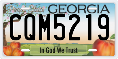 GA license plate CQM5219