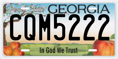 GA license plate CQM5222