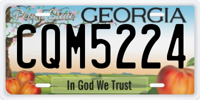 GA license plate CQM5224