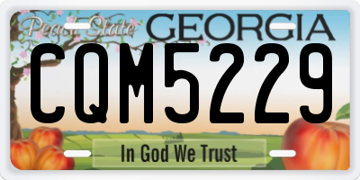 GA license plate CQM5229
