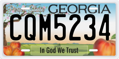 GA license plate CQM5234