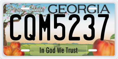 GA license plate CQM5237