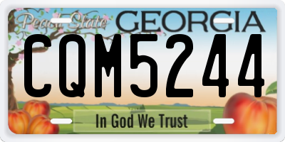 GA license plate CQM5244