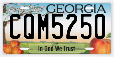 GA license plate CQM5250