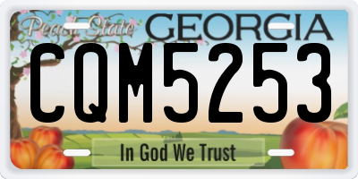 GA license plate CQM5253