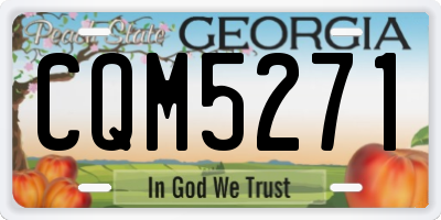 GA license plate CQM5271