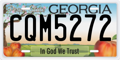 GA license plate CQM5272