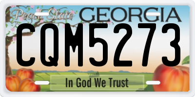 GA license plate CQM5273