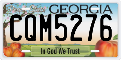 GA license plate CQM5276