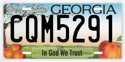 GA license plate CQM5291