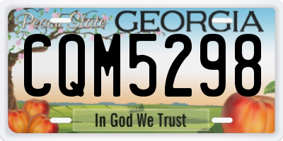 GA license plate CQM5298