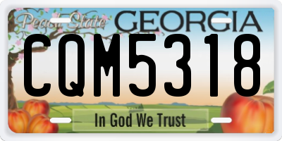 GA license plate CQM5318