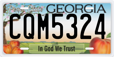 GA license plate CQM5324