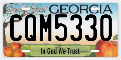 GA license plate CQM5330