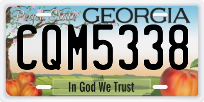GA license plate CQM5338