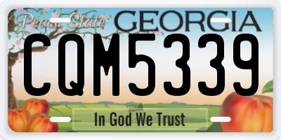 GA license plate CQM5339