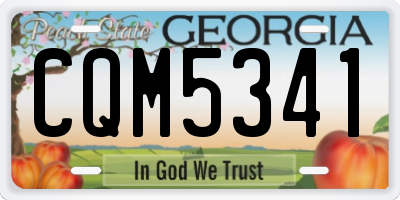 GA license plate CQM5341