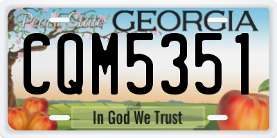 GA license plate CQM5351