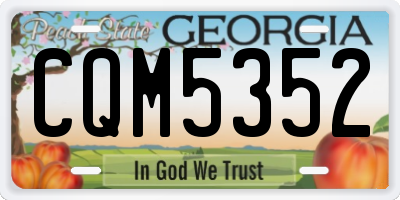 GA license plate CQM5352