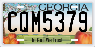 GA license plate CQM5379