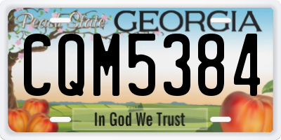 GA license plate CQM5384