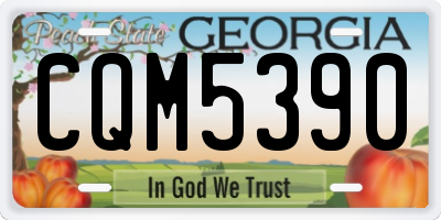 GA license plate CQM5390