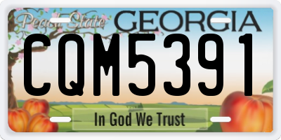 GA license plate CQM5391