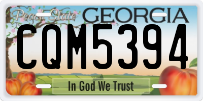 GA license plate CQM5394