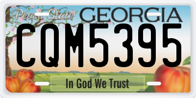 GA license plate CQM5395