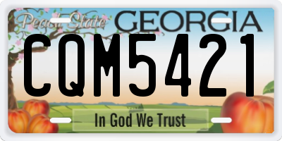 GA license plate CQM5421
