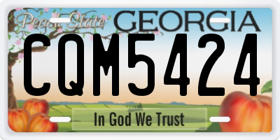 GA license plate CQM5424