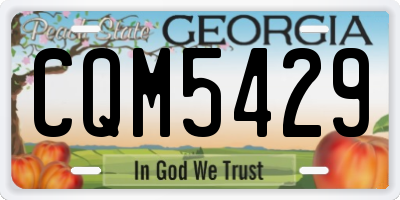 GA license plate CQM5429