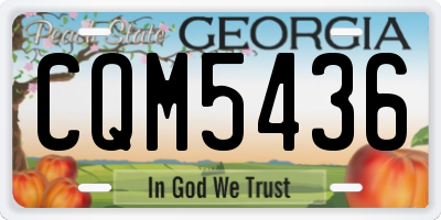 GA license plate CQM5436