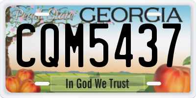 GA license plate CQM5437