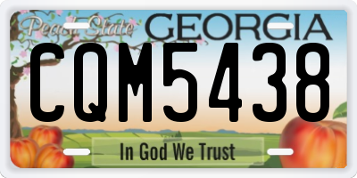 GA license plate CQM5438