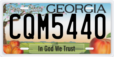 GA license plate CQM5440