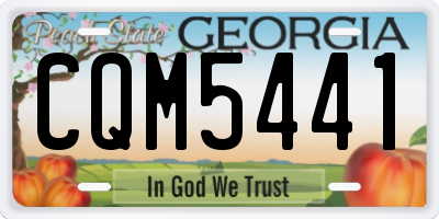 GA license plate CQM5441