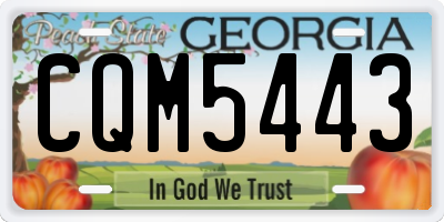 GA license plate CQM5443