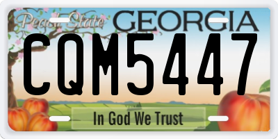 GA license plate CQM5447