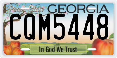 GA license plate CQM5448