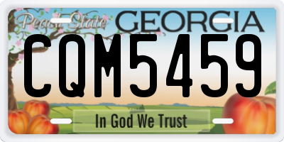 GA license plate CQM5459