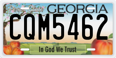 GA license plate CQM5462