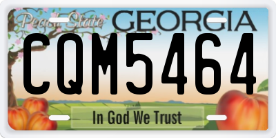 GA license plate CQM5464