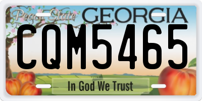 GA license plate CQM5465