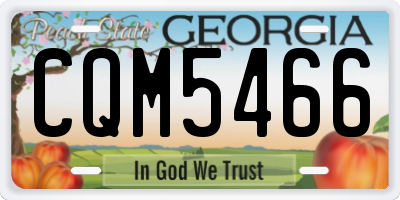 GA license plate CQM5466