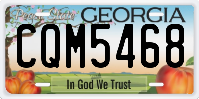 GA license plate CQM5468