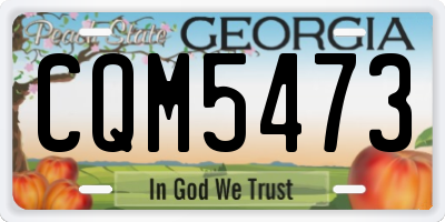GA license plate CQM5473