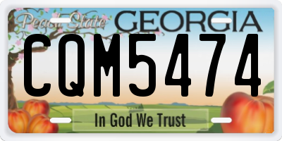 GA license plate CQM5474