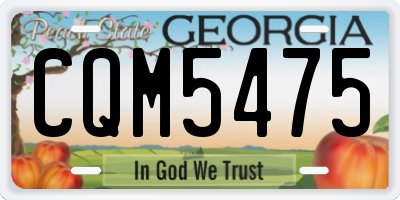 GA license plate CQM5475