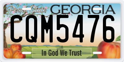 GA license plate CQM5476